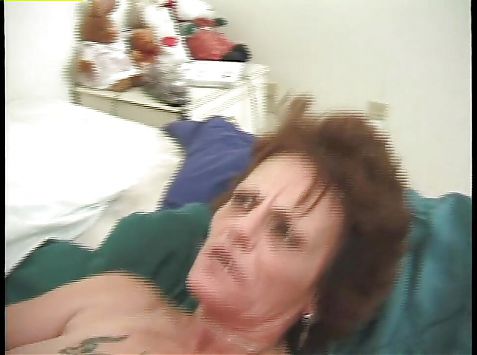 Old granny fucked in the ass by two men