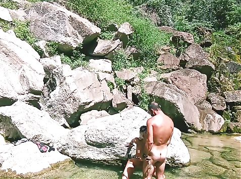 Outdoor Fuck Under a Waterfall